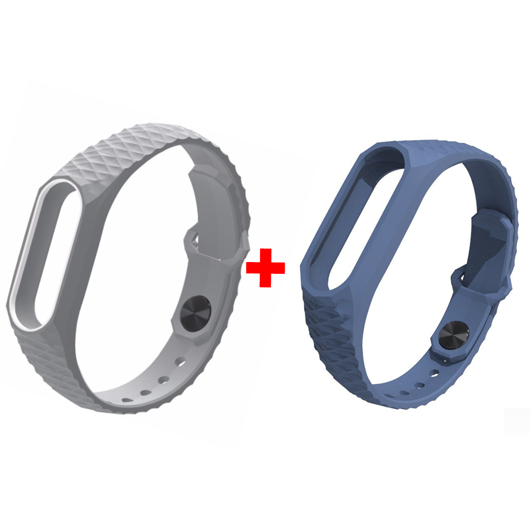 

Набор ремешков для браслета Xiaomi Mi Band 2 Mi Fit Flax Grey/Blue (vol-10)