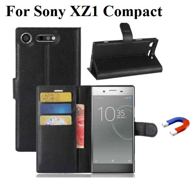 

Чехол книжка Wallet для Sony Xperia XZ1 Compact (G8441), Черный