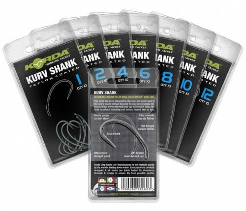 

Карповые крючки Korda Kurv Shank