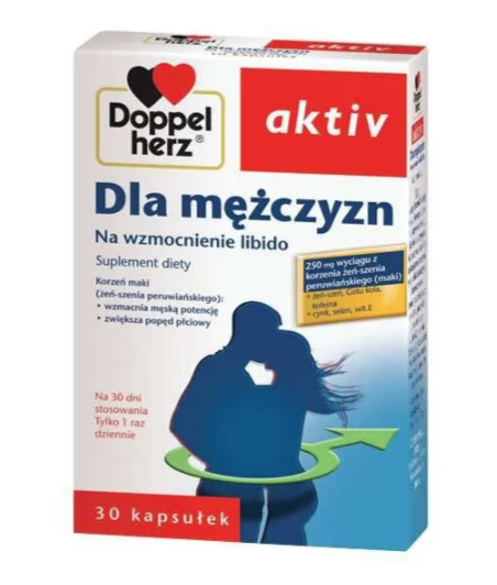 

Doppelherz Aktiv Витамины Для мужчин Для Повышения Мужского Либидо, 30 капсул Доставка из ЕС
