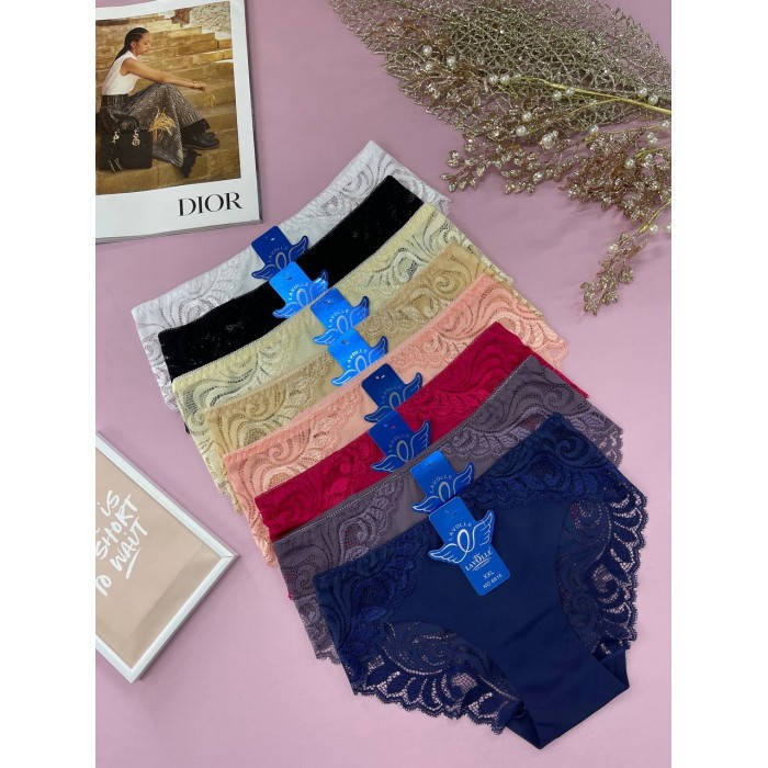 

Трусики женские Lavolle сзади ажур бесшовные 42-48 разные цвета (6616)