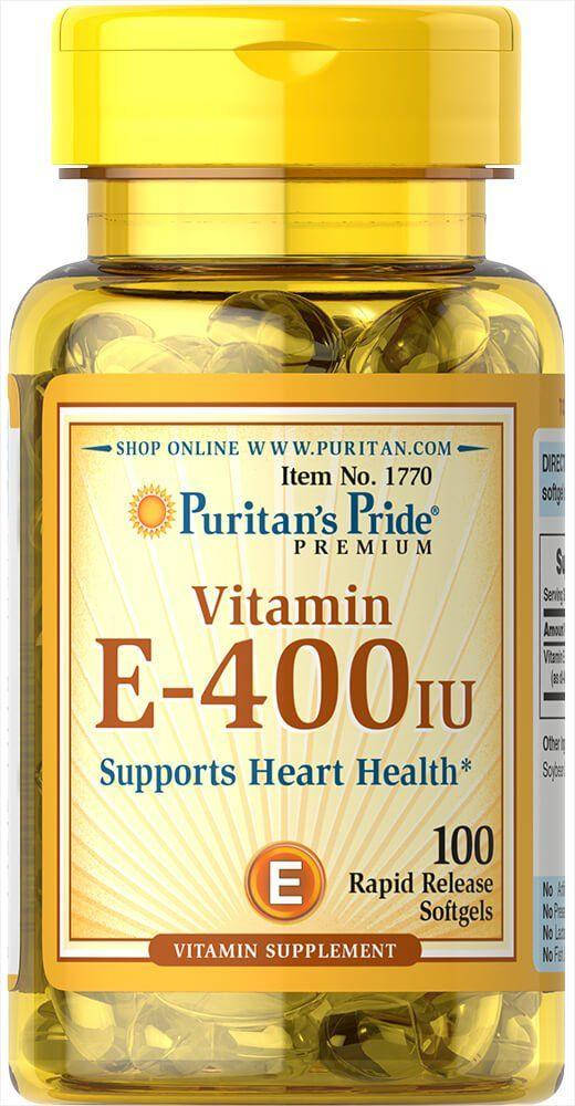 

Витамин E в виде д-альфа токоферолацетат (Vitamin E) 400 МЕ 100 капсул