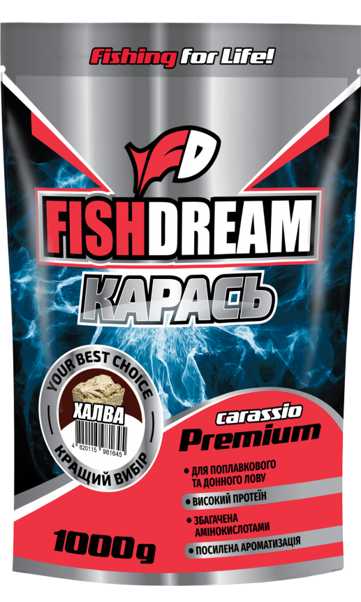 

Прикормка FishDream PREMIUM ZIP Карась Халва 1 кг/уп.