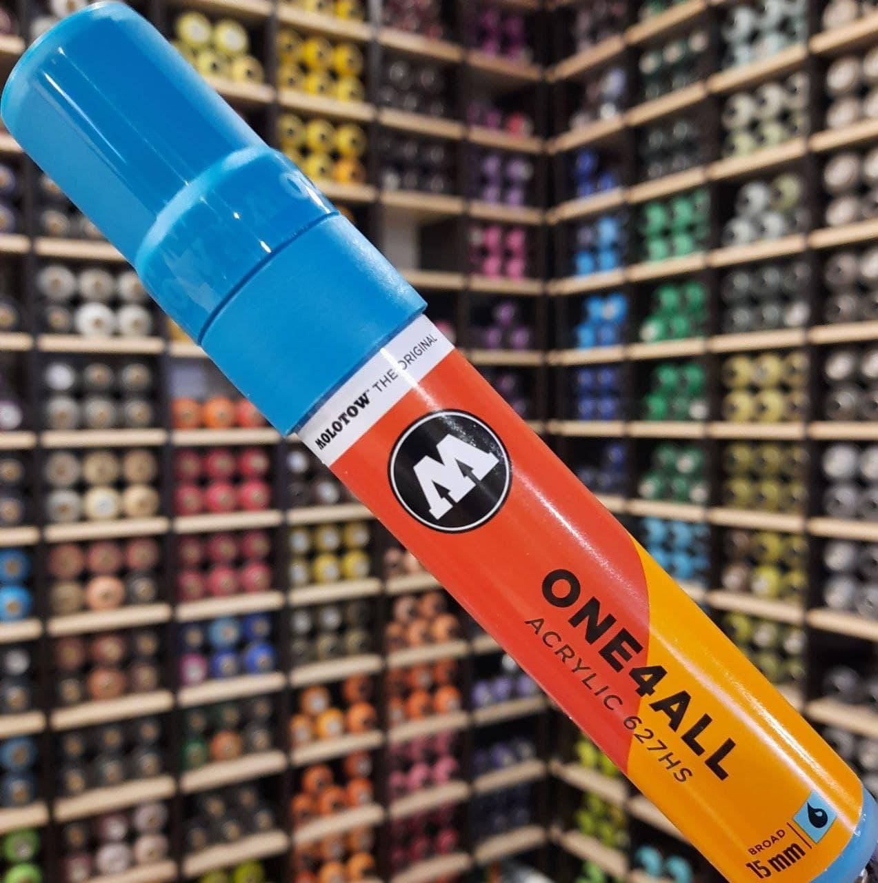 Акриловый маркер Molotow ONE4ALL 627HS Shock Blue (Голубой) 15мм