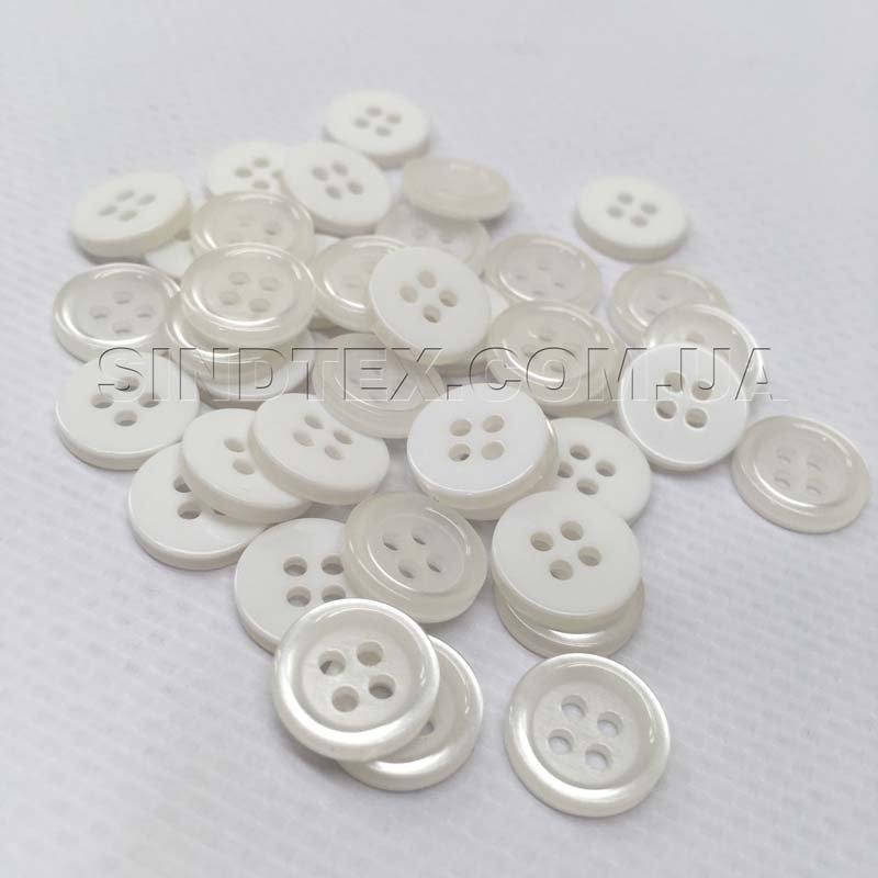 

10 шт. - Пуговицы рубашечные Ø-11мм цвет белый (1-2008-Ю-0031)