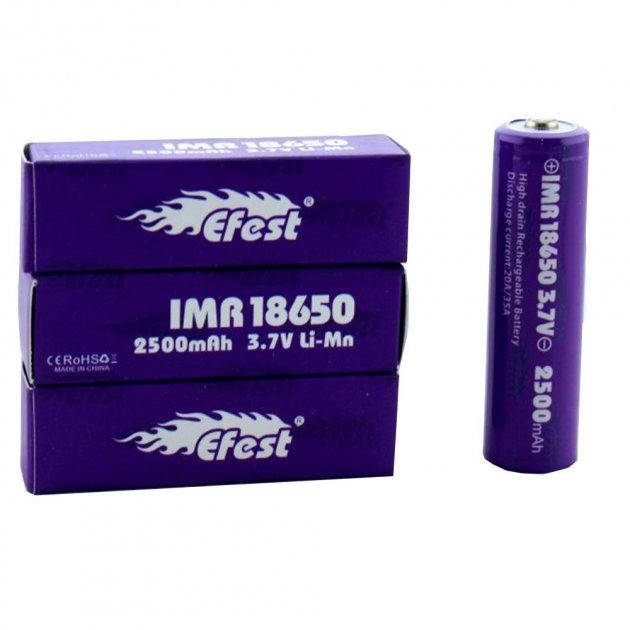

Аккумулятор Efest IMR 18650 2500 мА*ч Li-ion 3.7V