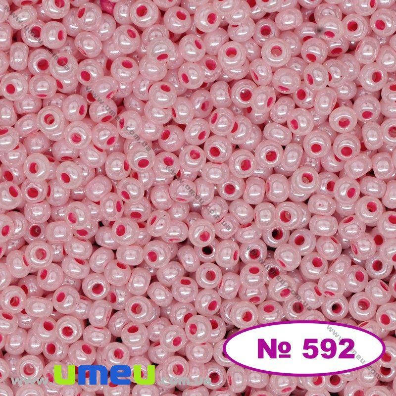 

Бисер чешский №592/37398, Розовый бледный, Перламутровый, 10/0 (BIS-005703)