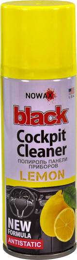 

Полироль пластика NOWAX Black Cockpit Cleaner лимон 200мл (NX00202), Черный
