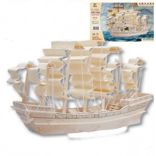 

3D Деревянный Конструктор. Модель Корабль Парусник