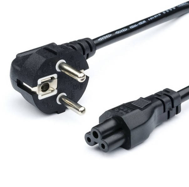 

Кабель питания 220V 3.0m Voltronic 0.75 мм CABLE CEE 7/7 Евровилка - IEC C5 для Ноутбуков ЧЕРНЫЙ (02344)