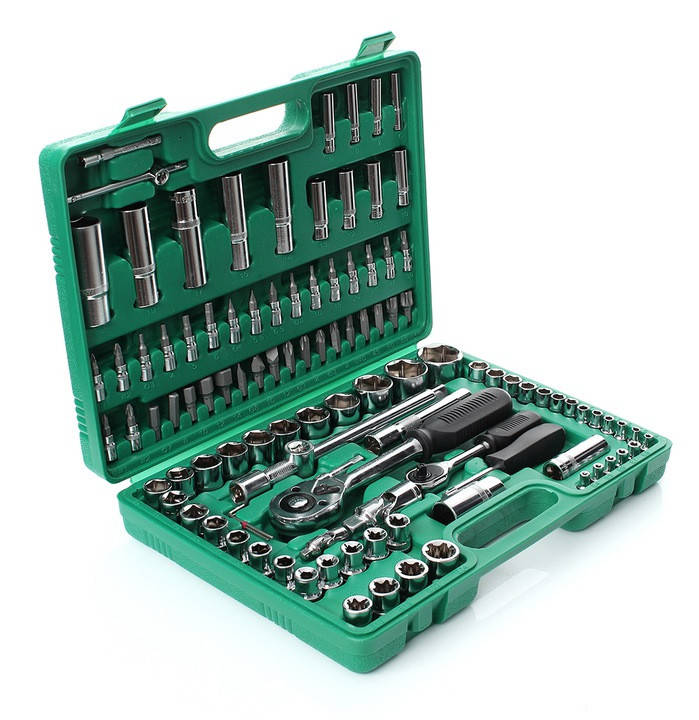 

Набор инструментов Cr-V 1/2" и 1/4" 108 ед. Tagred Professional