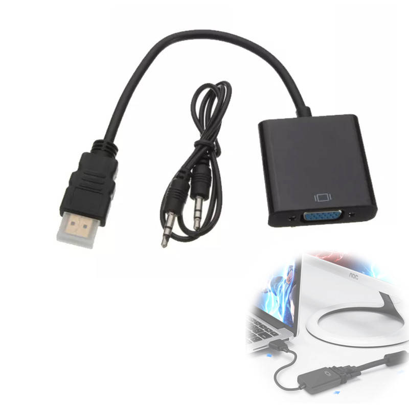 

HDMI в VGA адаптер видео аудио 1080P конвертер