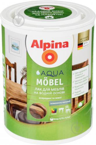 

Лак мебельный акриловый Alpina шелковистый мат Aqua Mobel SM 0,75 л прозрачный