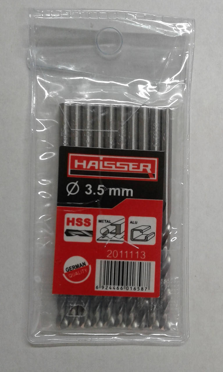 

Сверло 3,5х39х70 мм ц/х ср. 10шт по металлу HAISSER DIN 338