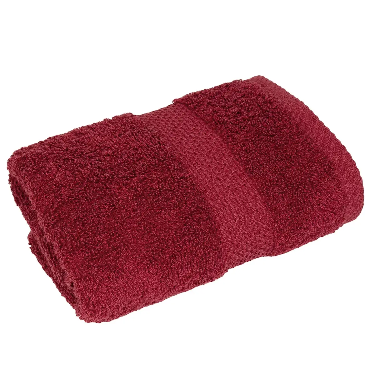 

Полотенце махровое бордюр 400 Home line бордовое 161665 40х70 см, Бордовый
