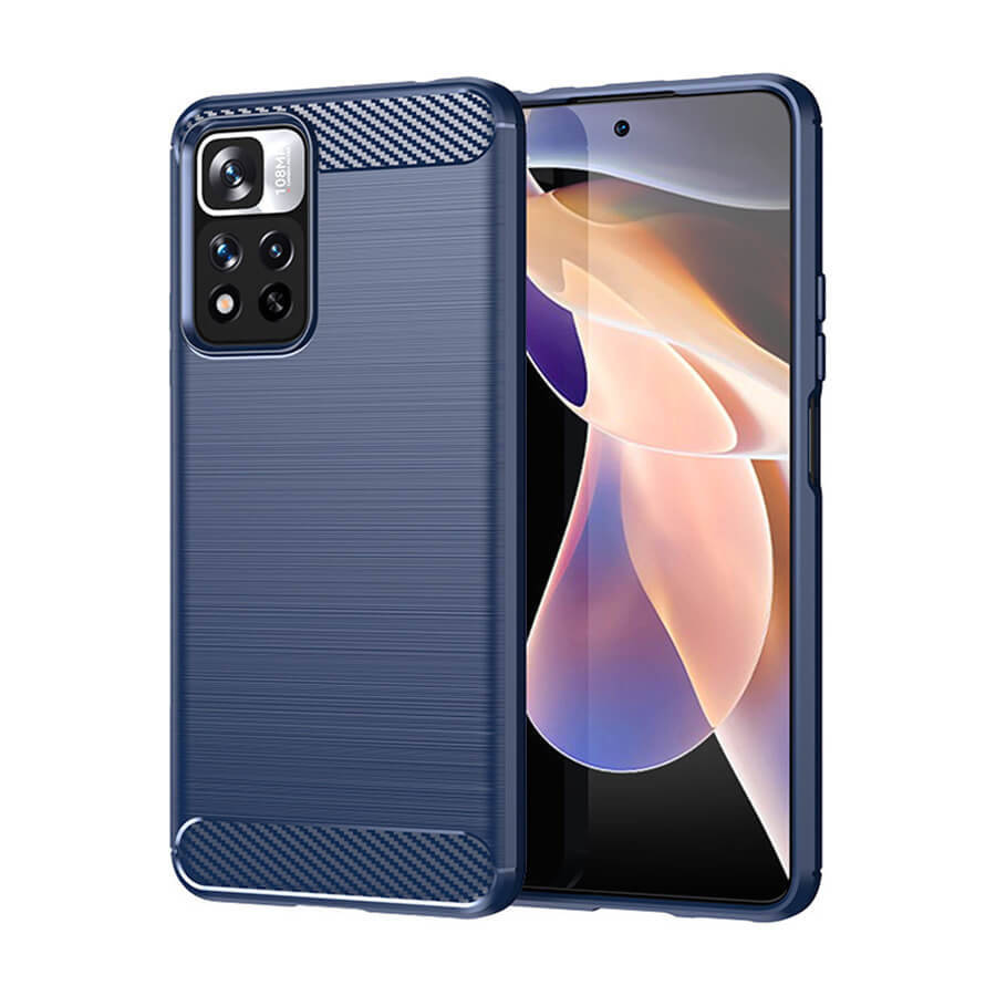 

Чехол Lenuo Carbon Fiber для POCO X4 / X4 Pro / X4 NFC 5G Navy Blue, Темно-синий