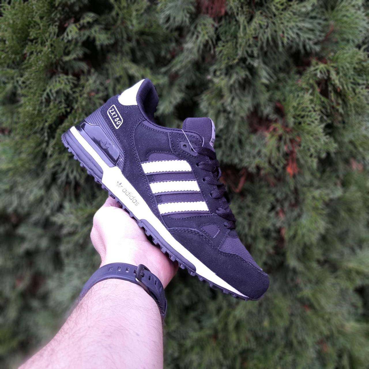 

Мужские кроссовки Adidas ZX 750 черные., Черный