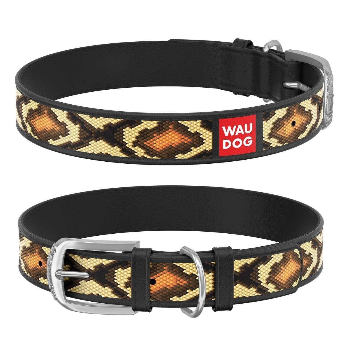 

Ошейник WAUDOG Design с рисунком "Змея", премиум кожа (ширина 12 мм, длина 20-28 см)