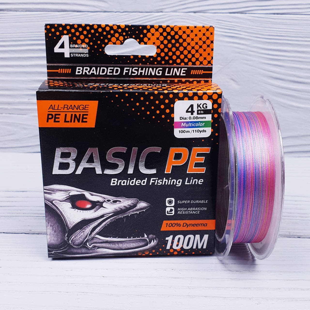

Шнур Select Basic PE X4 0.08мм 4кг 100м, Разные цвета