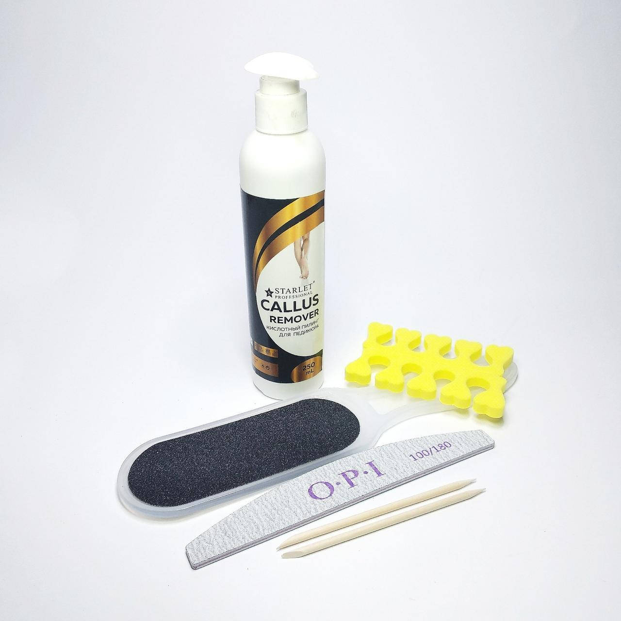 

Набор материалов для педикюра с кислотным ремувером Starlet Professional 250 мл