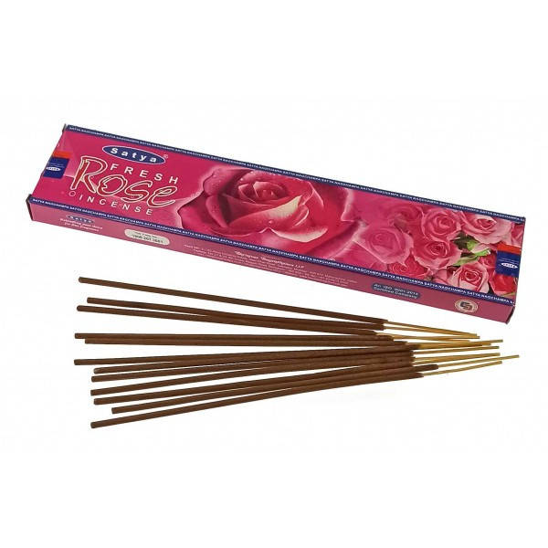 

Аромапалочки Fresh Rose (Свежая Роза)(20 gms)(12/уп) (Satya) пыльцовое благовоние