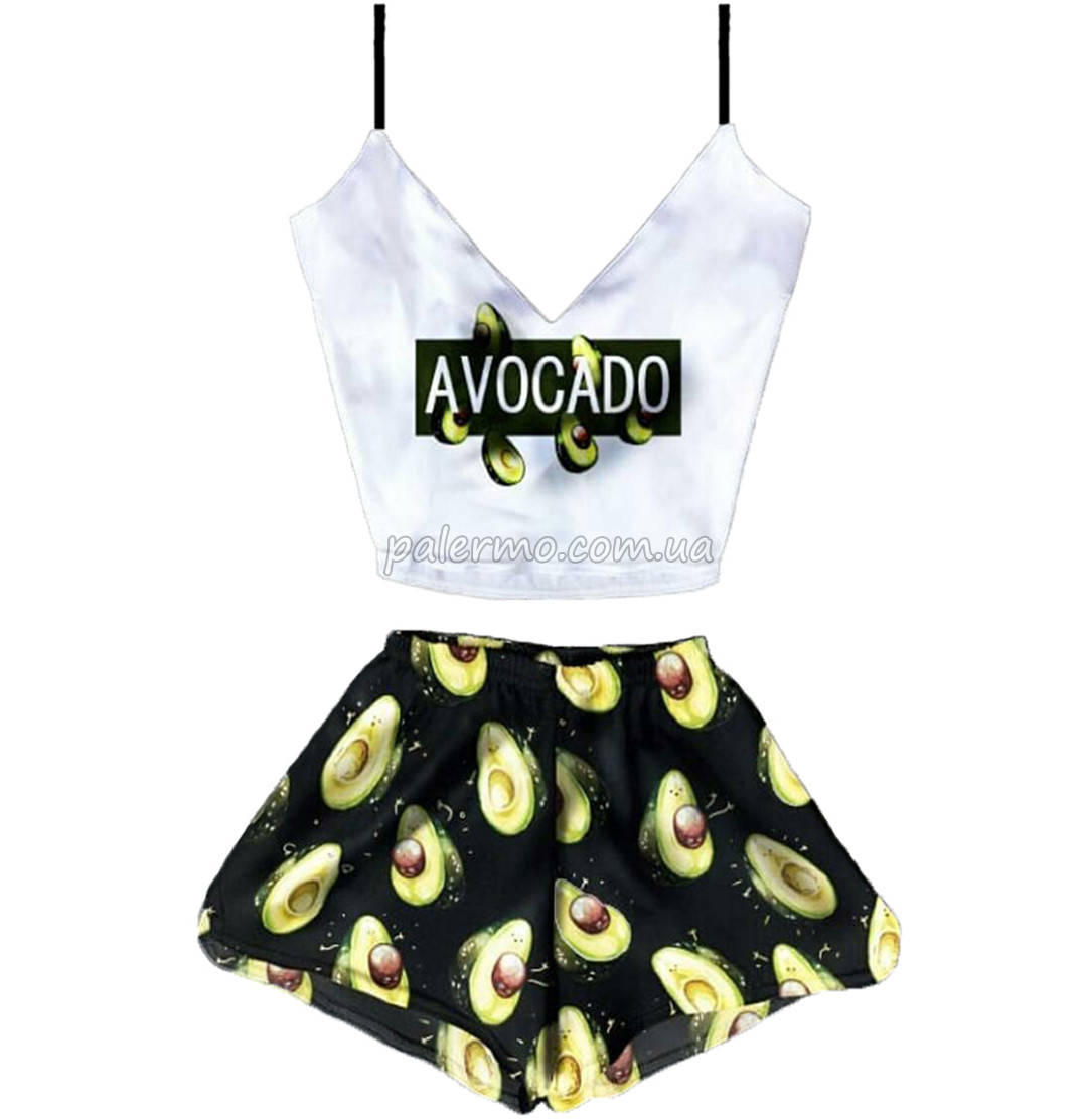 

Пижама женская Авокадо шелковая размер XL