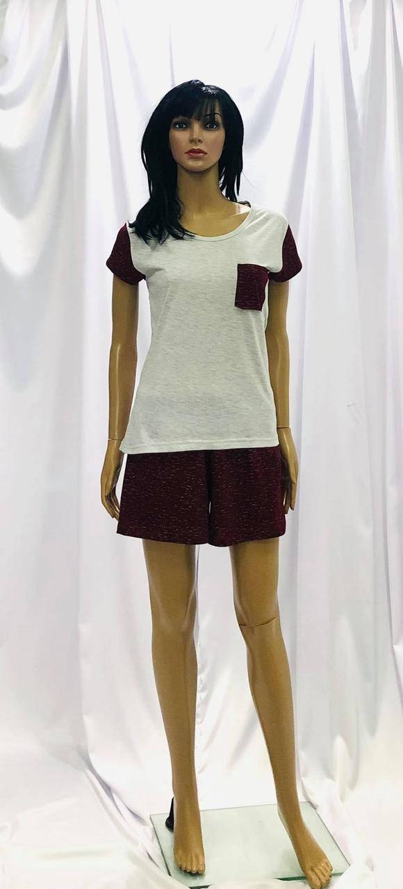 

Трикотажная пижама футболка и шорты больших размеров.