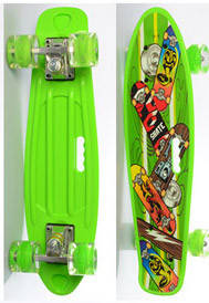 

Скейт (пенни борд) Penny board со светящимися колесами САЛАТОВЫЙ арт. 0749-6