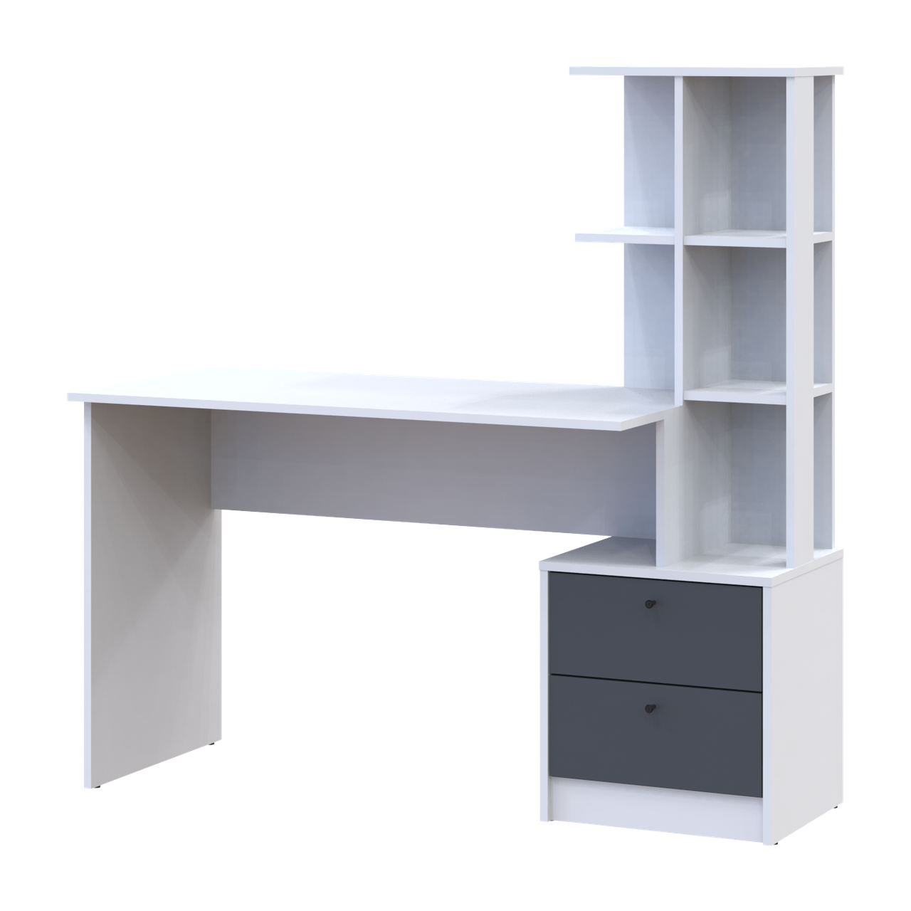 Офісний стіл Doros Т7 Білий/Графіт 136х55х138 (41516058)