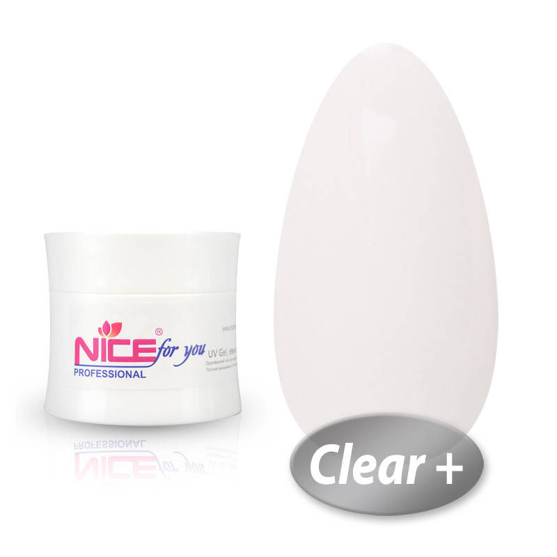 

Гель для наращивания Nice for you Clear+ прозрачный 15 г, Голубой