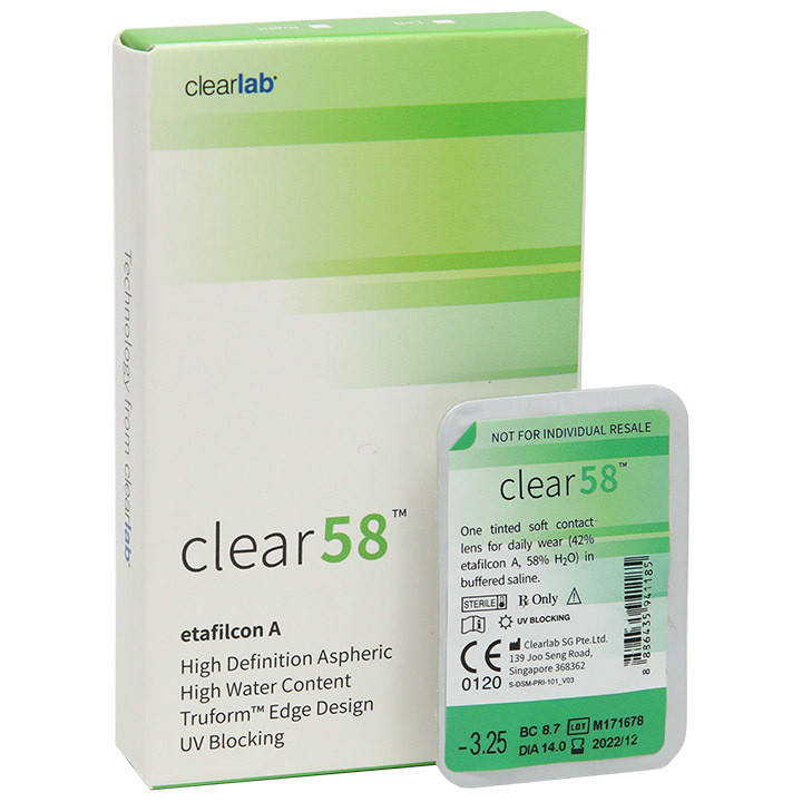 

Контактные линзы Clear 58 UV + 2 линзы в подарок!