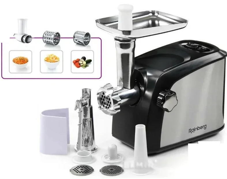 

Мясорубка Rainberg RB 673 3000 W + терка+соковыжималка