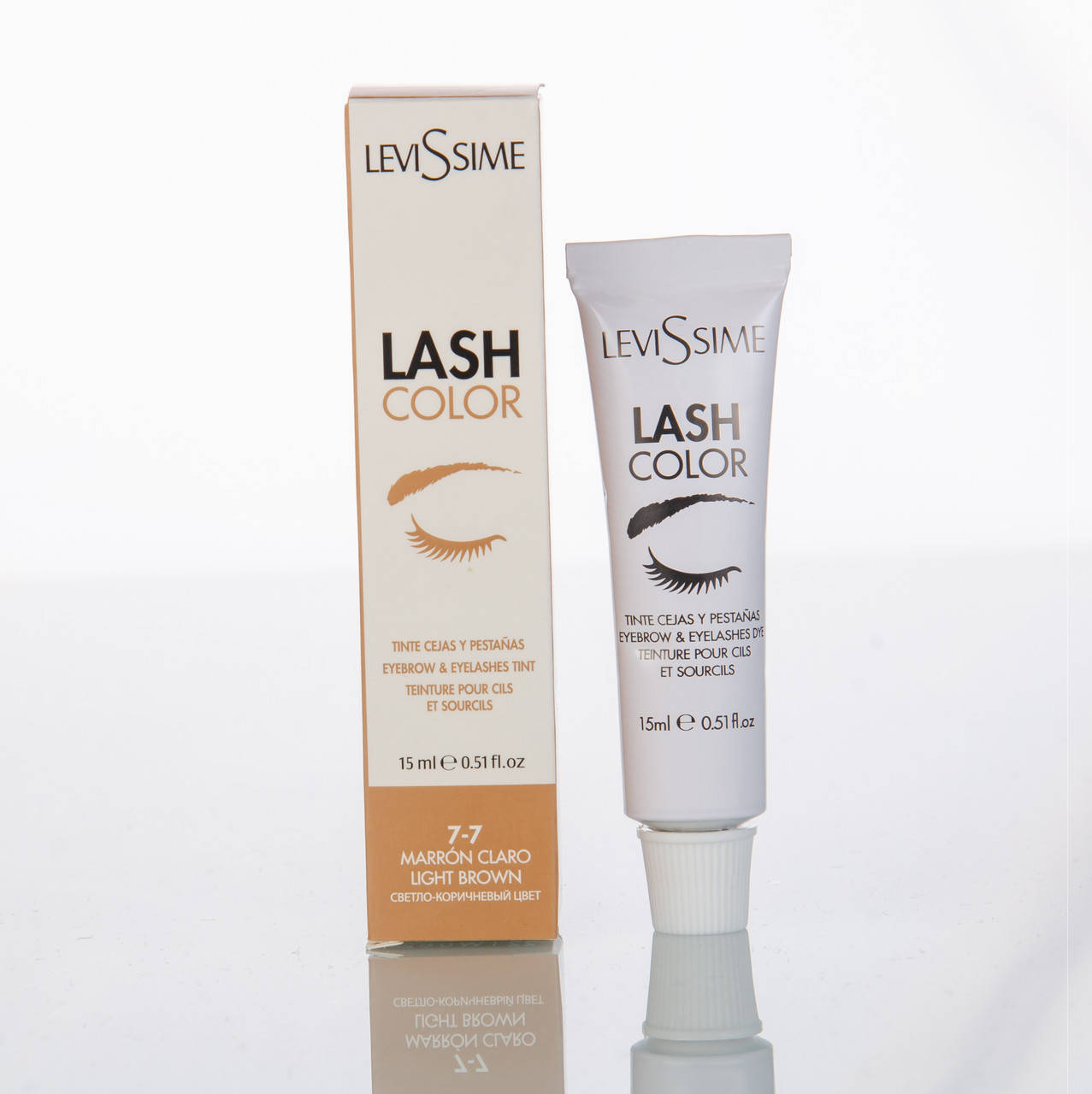 

Краска для ресниц и бровей LeviSsime "LashColor - 7-7 Light Brown" Светло-коричневый