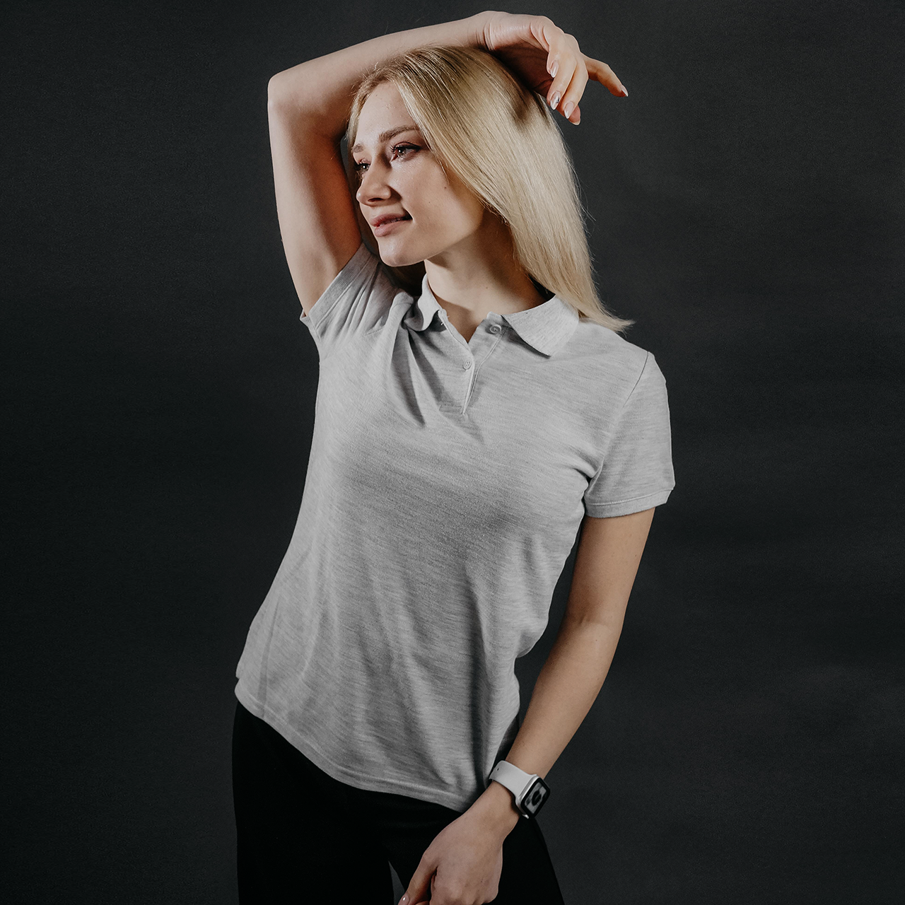 

Женское поло 65/35 Серо-лиловое Fruit of the loom 063212094 L