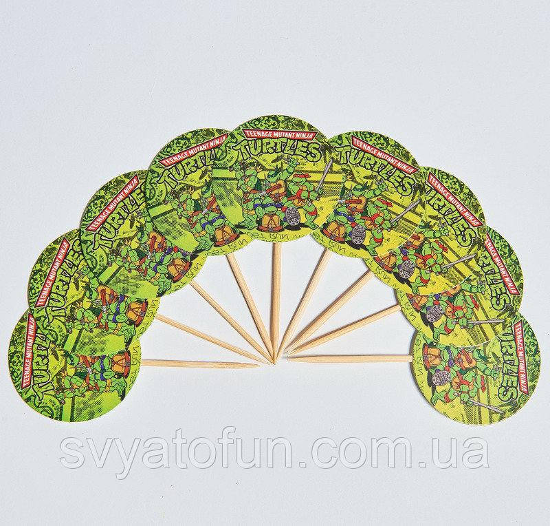 

Топперы для кексов Черепашки-ниндзя 10шт/уп