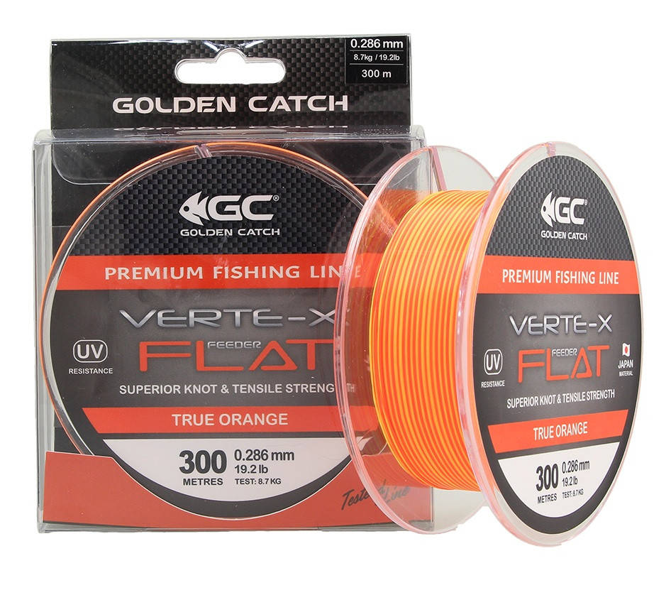 

Леска Golden Catch Verte-X Flat 300 м., 0.309 мм, Оранжевый