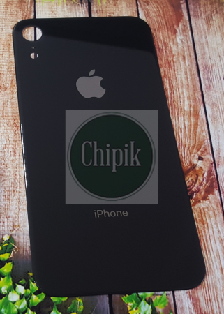 

Стекло задней крышки для Apple iPhone XR, 10R, с широким вырезом, черное, Черный