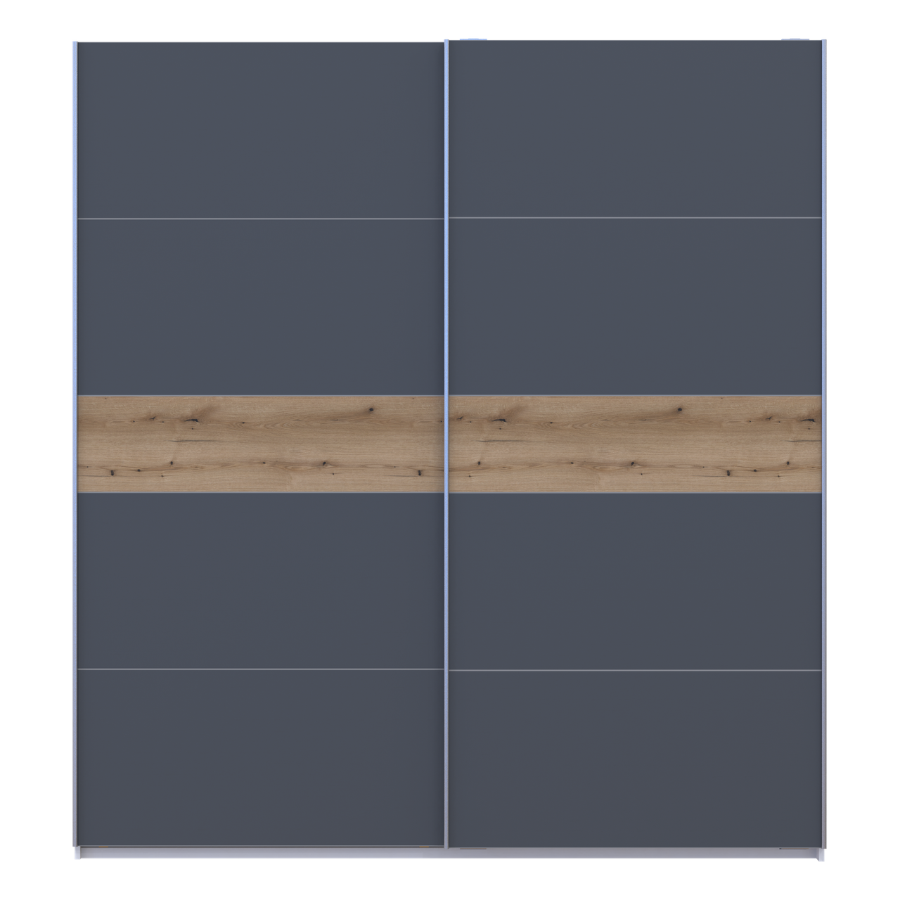 Шафа купе Doros G-Caiser Білий/Графіт вставка Дуб Евок 2 ДСП /5 частин 220х60х240 (44900282) 5