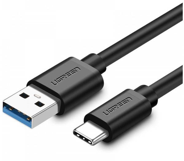 

Кабель Ugreen US184 USB 3.0 - Type-C Cable 2м (Black), Черный