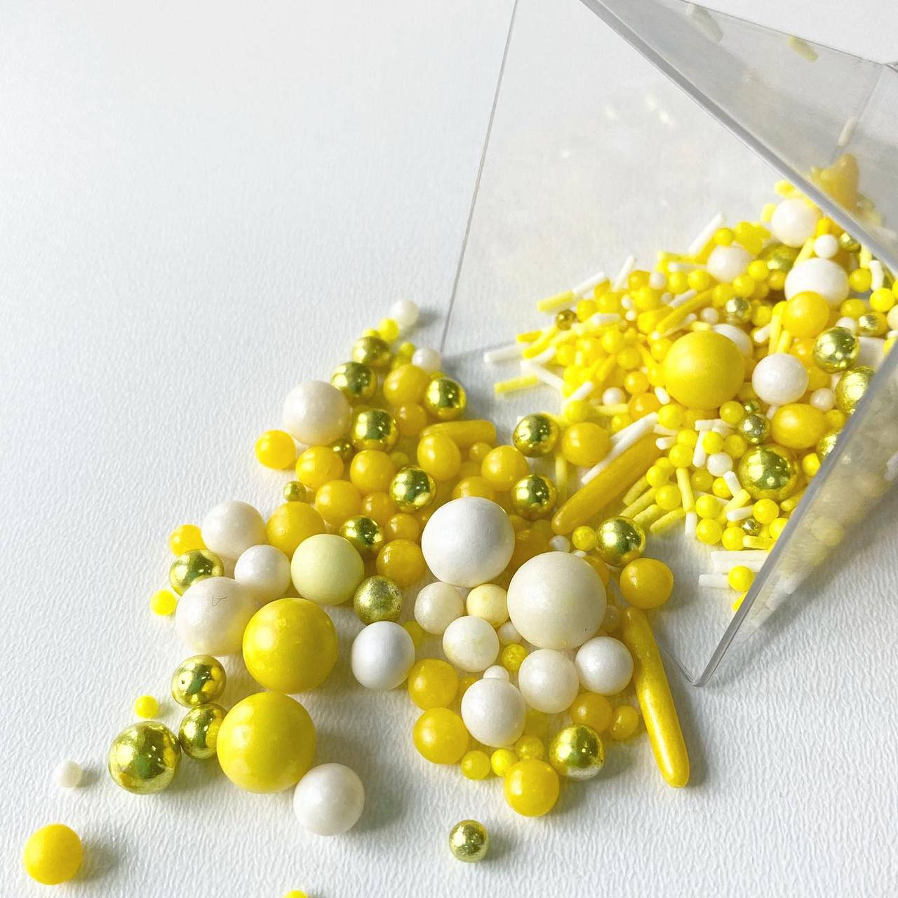 

Посыпка сахарная для кондитерских изделий Микс Желторотик