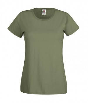 

Женская футболка легкая Fruit of the Loom Original T XS, 59 Оливковый
