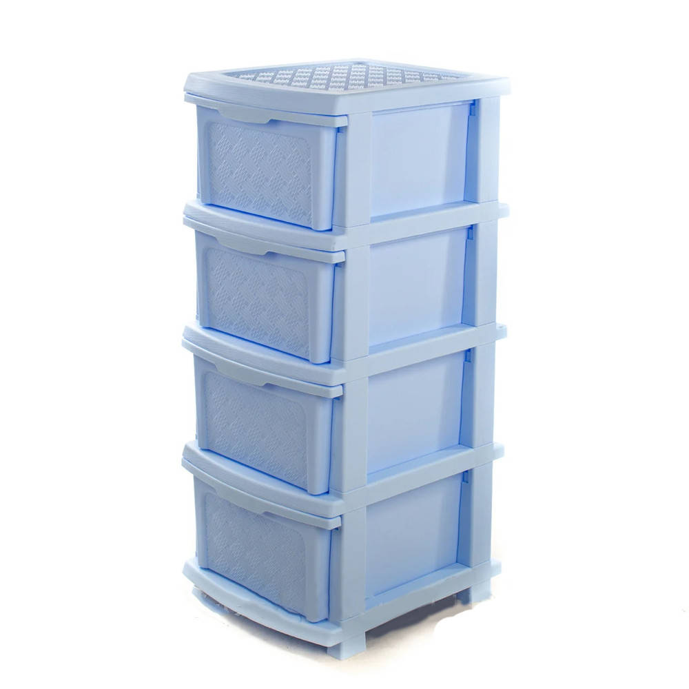

Комод R-Plastic "Компакт Плюс" 4 яруса 34*40*86см голубой