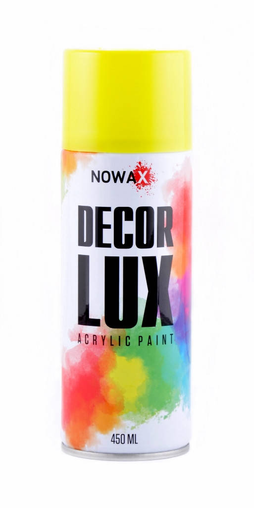 

NOWAX Decor Lux Акриловая флуоресцентная спрей-краска желтая NX48045 450мл