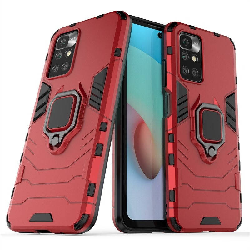 

Противоударный чехол Xiaomi Redmi Note 11 (China Version) (подставка кольцо) Красный