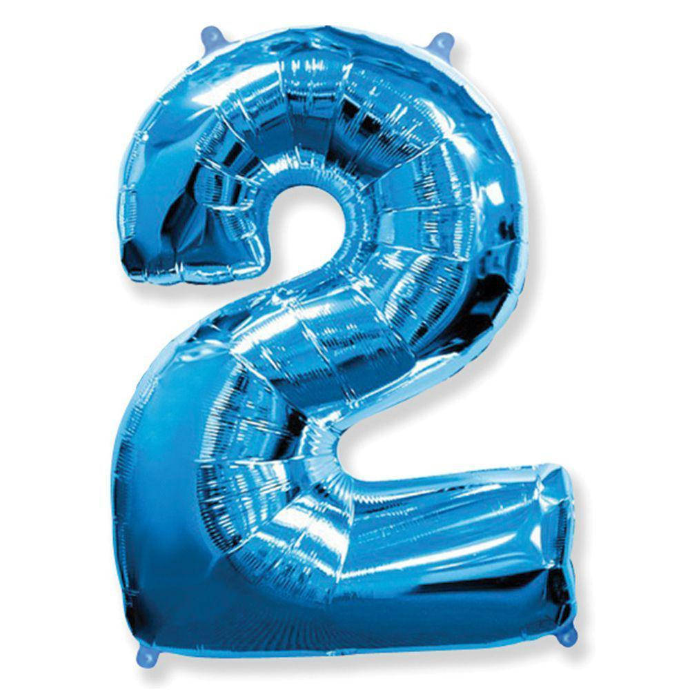 

Цифра синяя метровая с грузиком " 2 "
