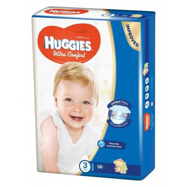

Подгузники Huggies Ultra Comfort 3 (5-8 кг), 56 шт (Чехия)