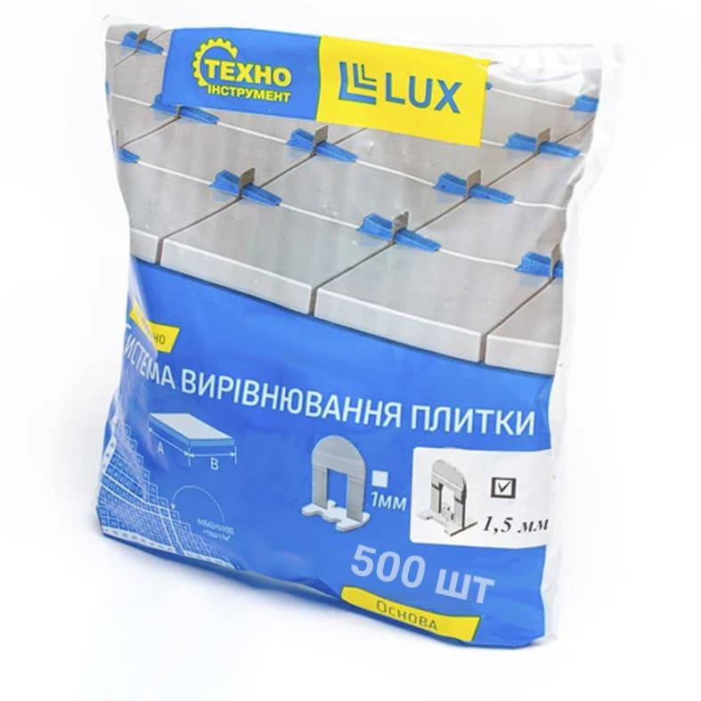 

Система вирівнювання плитки СВП основа (зажим) LUX 1,5 мм 500 шт./уп.
