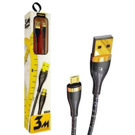 

Кабель 3 метри microUSB Плетений CB65, Черный