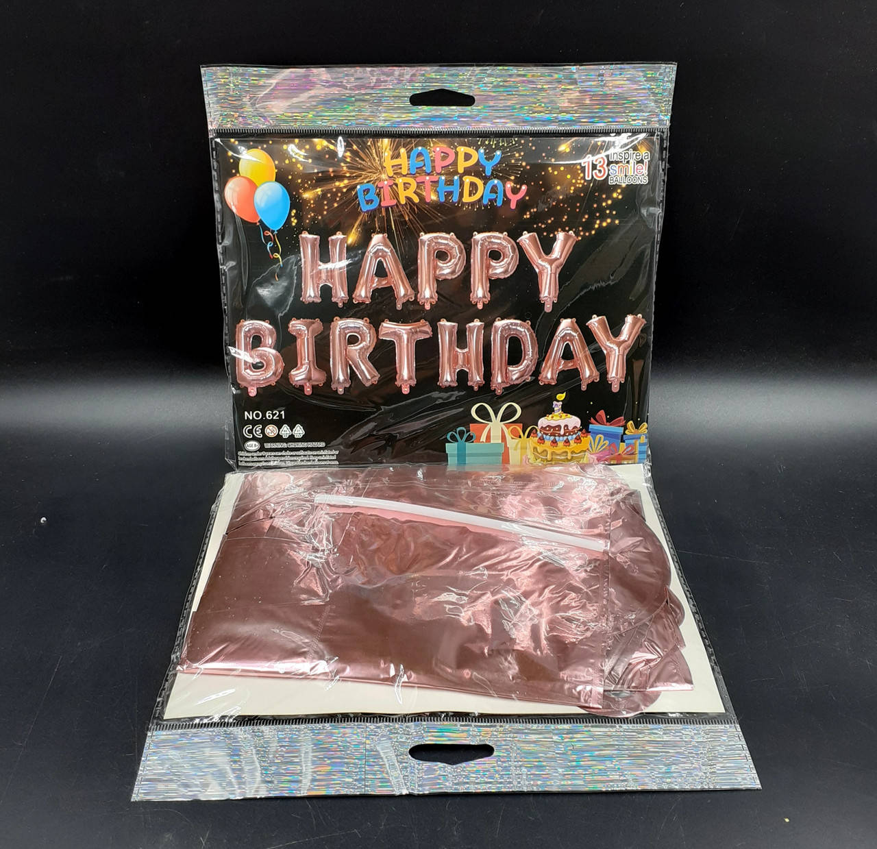

Гирлянда Happy Birthday в ассортименте, розовое золото