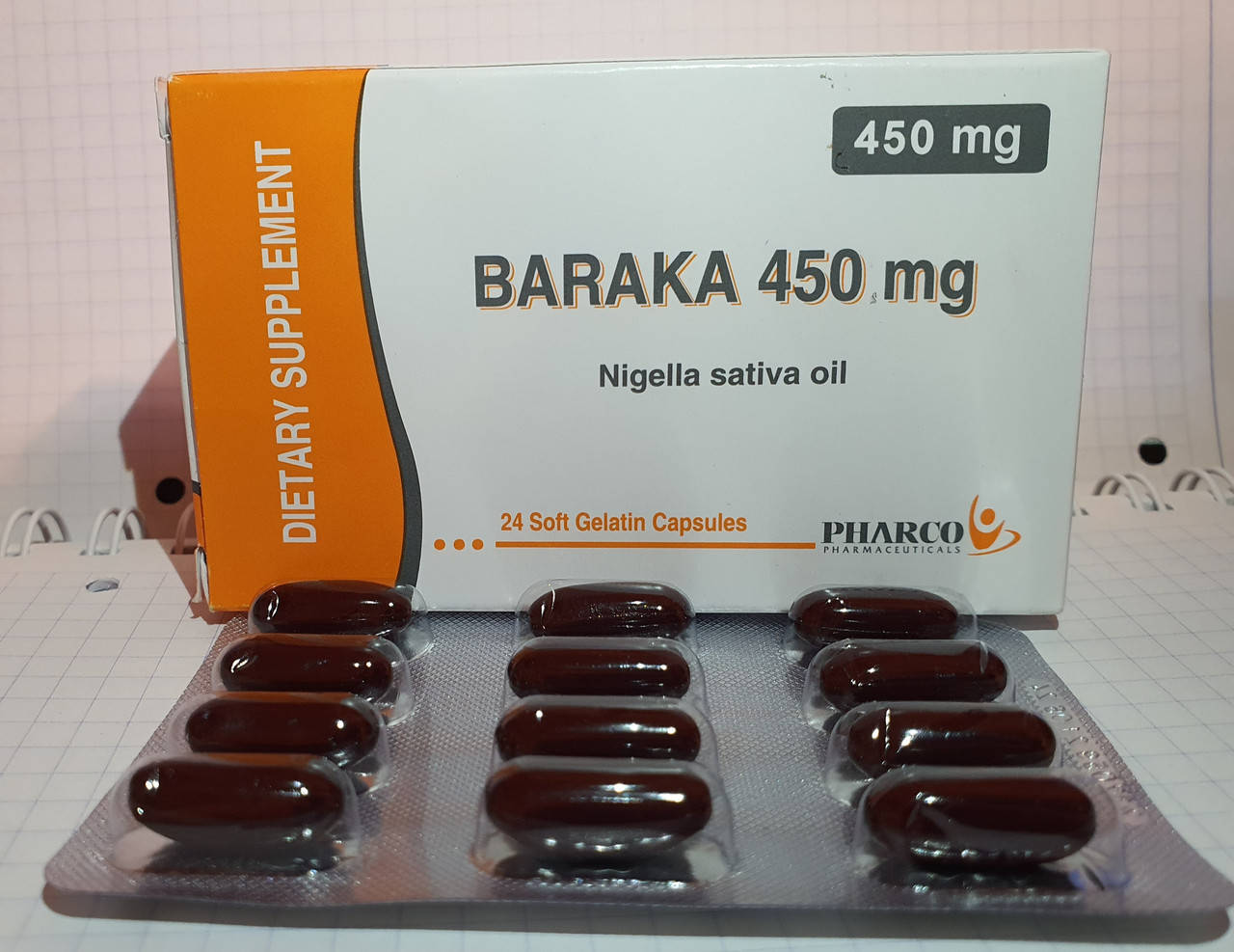 

Масло Черного Тмина в Капсулах Baraka 450mg